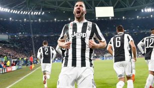 Higuaín celebra una anotación con la Juventus en 2018