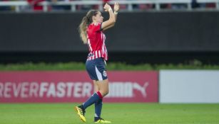 Norma Palafox, en un partido de Chivas