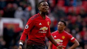 Paul Pogba en un partido del Manchester United