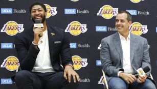 Anthony Davis, durante su presentación con Los Angeles Lakers