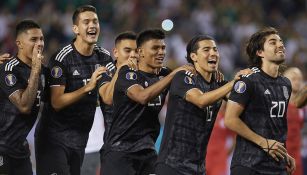 Jugadores del Tri festeja título de la Copa Oro 2019