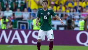 Héctor Moreno durante un partido con la Selección Mexicana