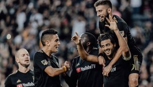 Carlos Vela celebra su anotación contra el Atlanta United 