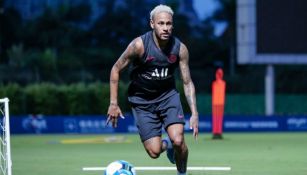 Neymar, en un entrenamiento con el PSG