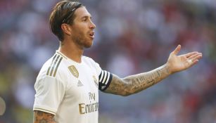 Sergio Ramos molesto tras la derrota ante Tottenham en Audi Cup