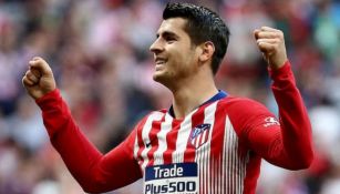 Morata, en festejo con el Atlético