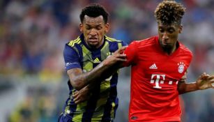 David Alaba y Victor Moses, durante el partido en Alemania