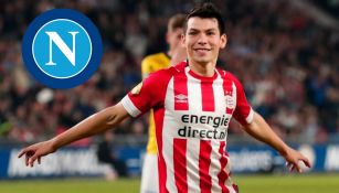 Hirving Lozano celebra un gol con el PSV