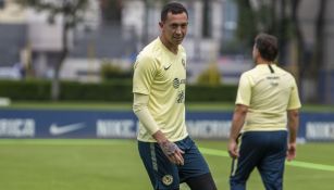 Agustín Marchesín, en una sesión con América 