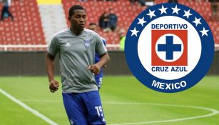 Brayan Angulo en un entrenamiento del Emelec