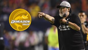 Maradona cuando dirigía a Dorados de Sinaloa