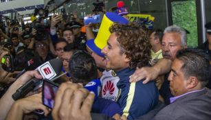 Ochoa, en su arribo a la CDMX