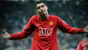 Cristiano se lamenta en juego del Manchester United