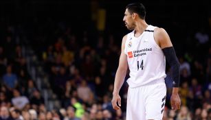 Gustavo Ayón, durante un juego en su etapa con Real Madrid 