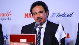 Hugo Sánchez durante los premios Marca