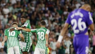 Jugadores del Betis, en celebración contra Leganés