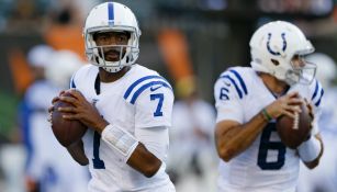 Jacoby Brissett durante una práctica de los Colts