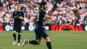 Marco Asensio celebra gol en pretemporada