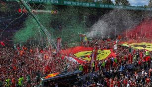 Fiesta en el circuito de Monza, en Milán, Italia