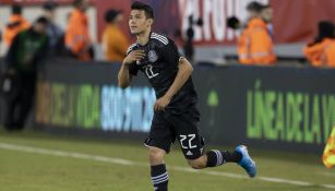 Chucky Lozano durante un juego de la Selección Mexicana