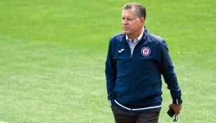 Ricardo Peláez durante una práctica de Cruz Azul