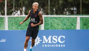 Neymar, en un entrenamiento del PSG