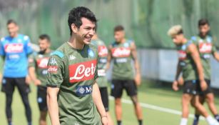 Chucky, en un entrenamiento del Napoli