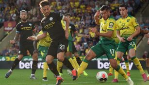 David Silva durante el partido ante el Norwich City