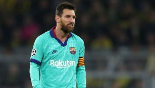 Leo Messi en un partido con el Barcelona