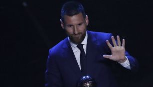 Messi tras recibir el premio 'The Best'