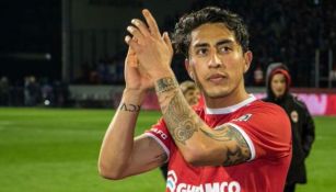 Omar Govea en un partido en Bélgica 