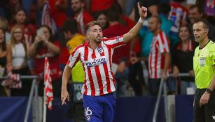 Héctor Herrera celebra un tanto con el Atlético de Madrid 