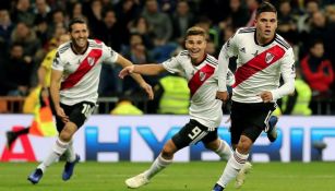 Juan Fernando Quintero celebra su gol en la Final de 2018