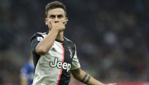 Paulo Dybala celebrando su anotación ante Inter de Milan