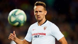 Luuk de Jong, en el juego entre Barcelona y Sevilla