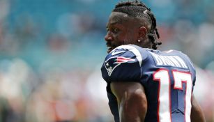 Antonio Brown durante un partido de los Patriots