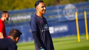 Navas, en un entrenamiento del PSG