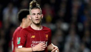 Harvey Elliott, en un partido de Liverpool