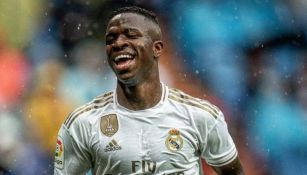 Vinicius Júnior sonríe en un juego del Real Madrid