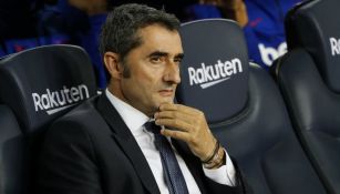 Valverde, en el banquillo del Barcelona