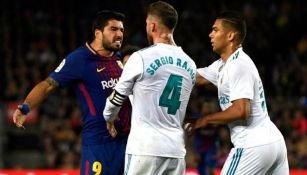 Acción en el Clásico de La Liga entre Barcelona y Real Madrid