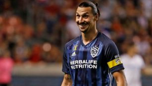 Zlatan, en festejo después de un partido del Galaxy