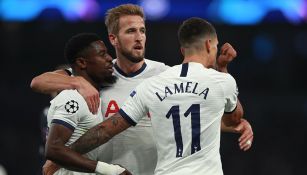 Jugadores del Tottenham celebran un gol en Champions