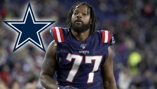 Michael Bennett en un partido con los Patriots