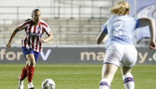 Charlyn, en un partido del Atlético