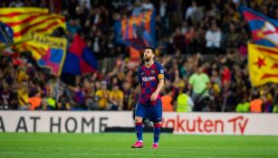 Messi, después de un partido del Barcelona