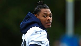 Jalen Ramsey, en un entrenamiento de los Rams