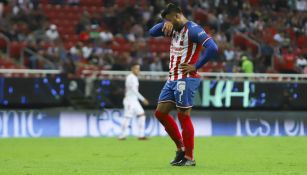 Alexis Vega en lamento, durante el juego de la jornada 16 