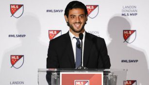 Carlos Vela en ceremonia de premiación