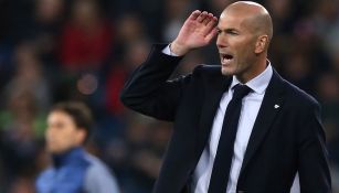 Zinedine Zidane, durante un duelo del Real Madrid